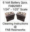 1/24th - 25th 6 Volt Battery 2pcs.