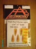 1/24th - 1/25th Yellow Truck Roof Clearance Marker Lights